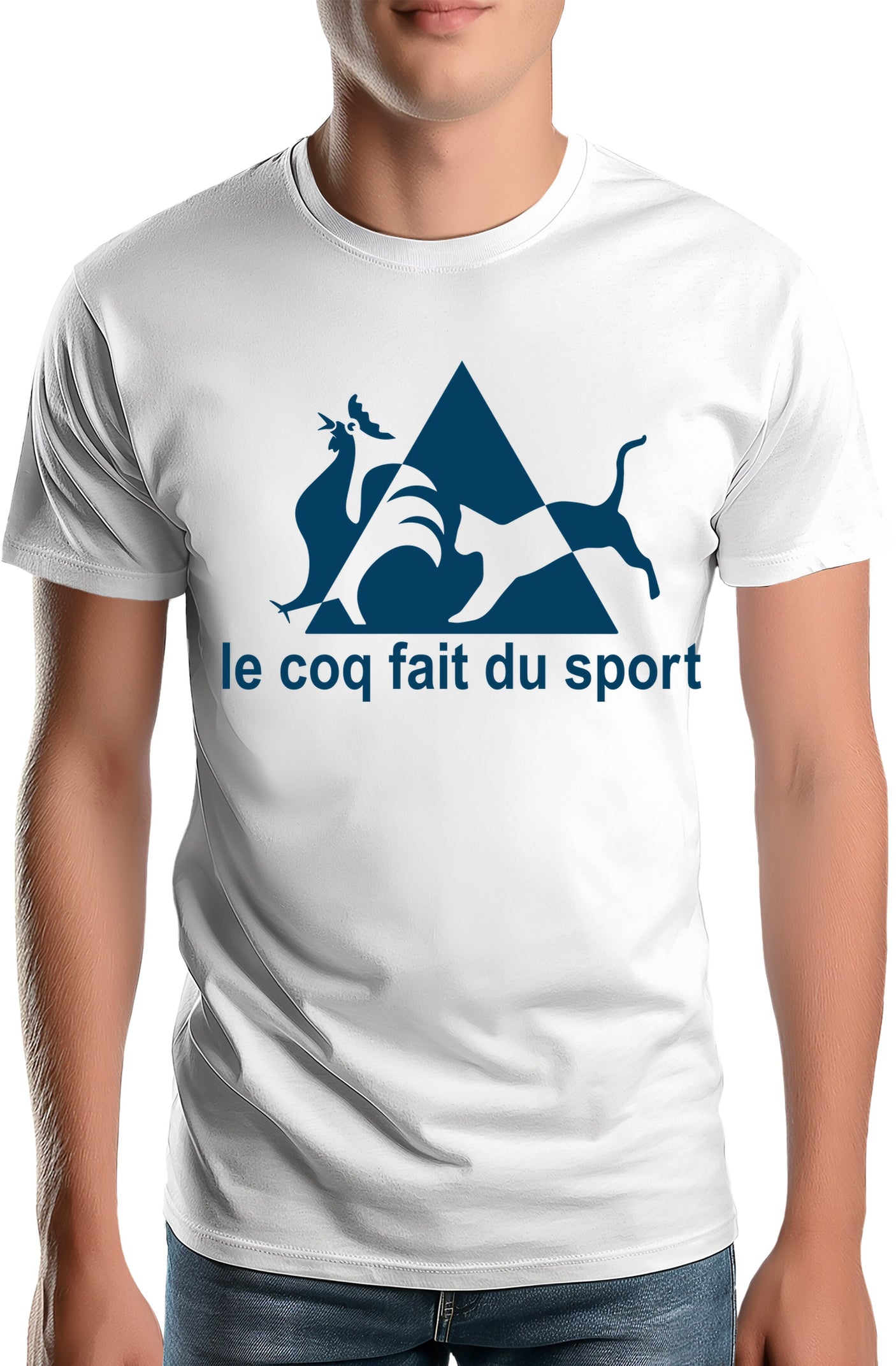 T-Shirt Homme Le coq forcé au sport