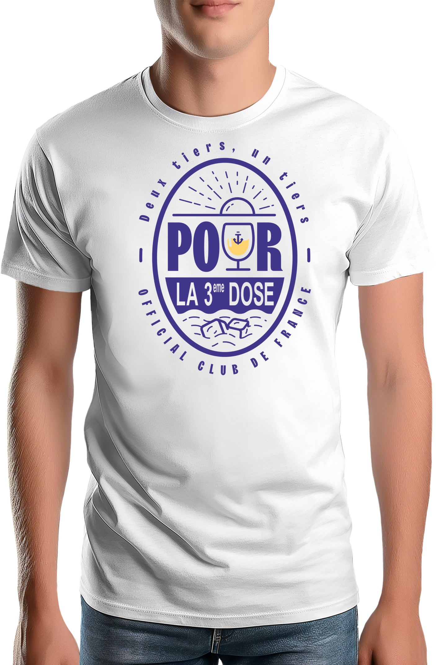 T-Shirt Homme Pour la 3eme dose ... de Jaune