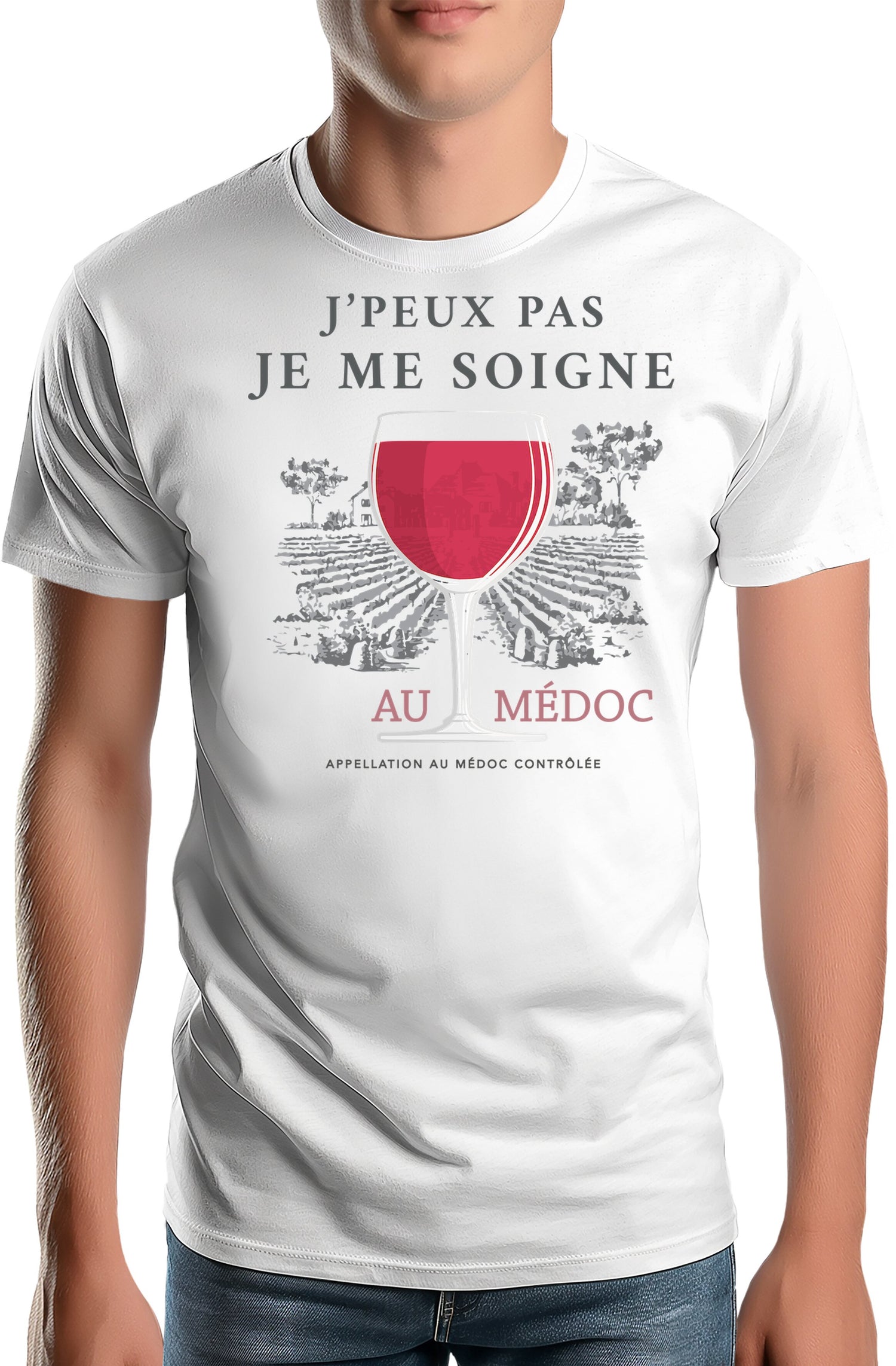 T-Shirt Homme Je peux pas je me soigne au médoc