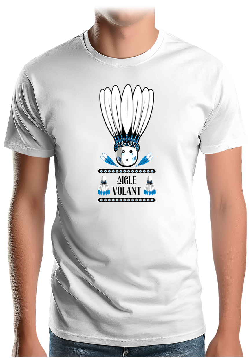 T-Shirt Homme Aigle volant en badminton