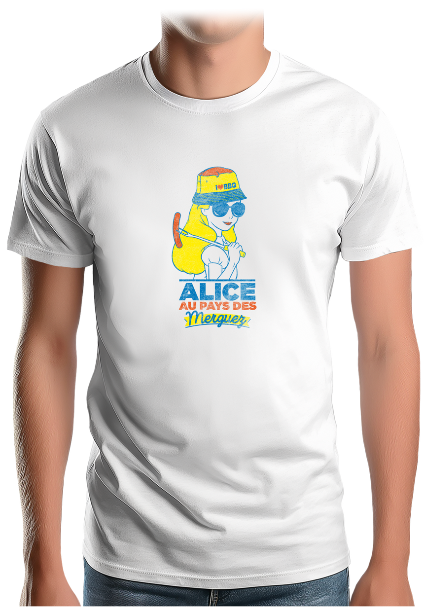 T-Shirt Homme Alice au pays des merguez