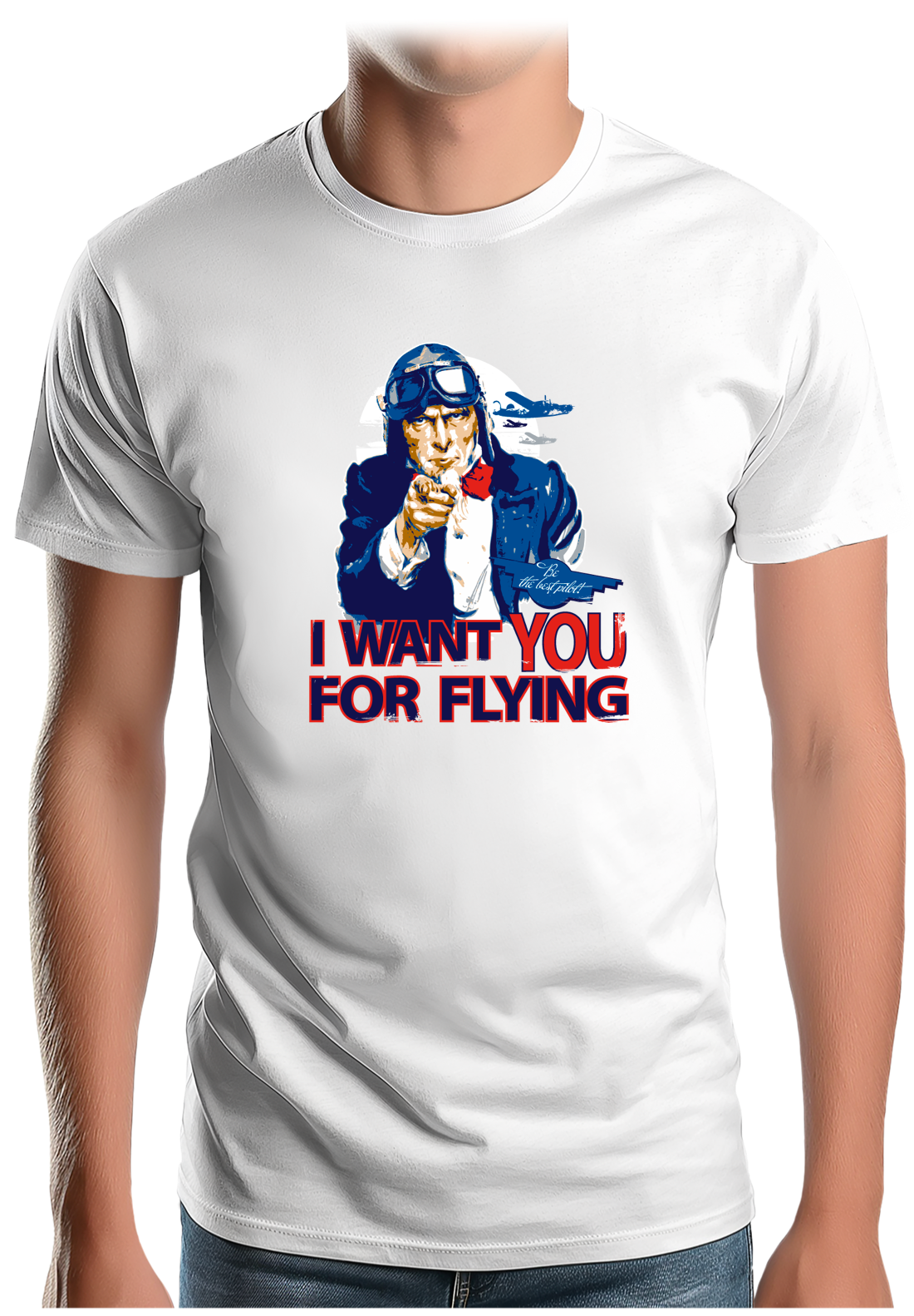 T-Shirt Homme I Want You for flying USA