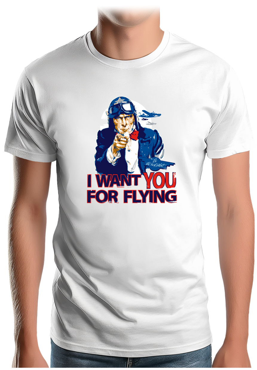 T-Shirt Homme I Want You for flying USA