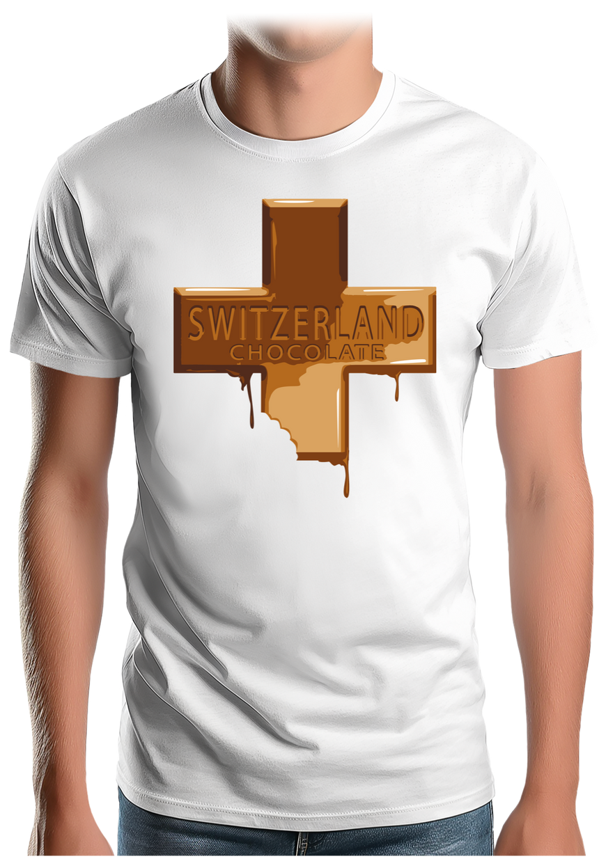 T-Shirt Homme La croix suisse en chocolat