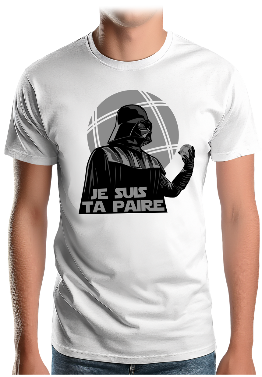 T-Shirt Homme Coté obscure du joueur de boules de pétanque