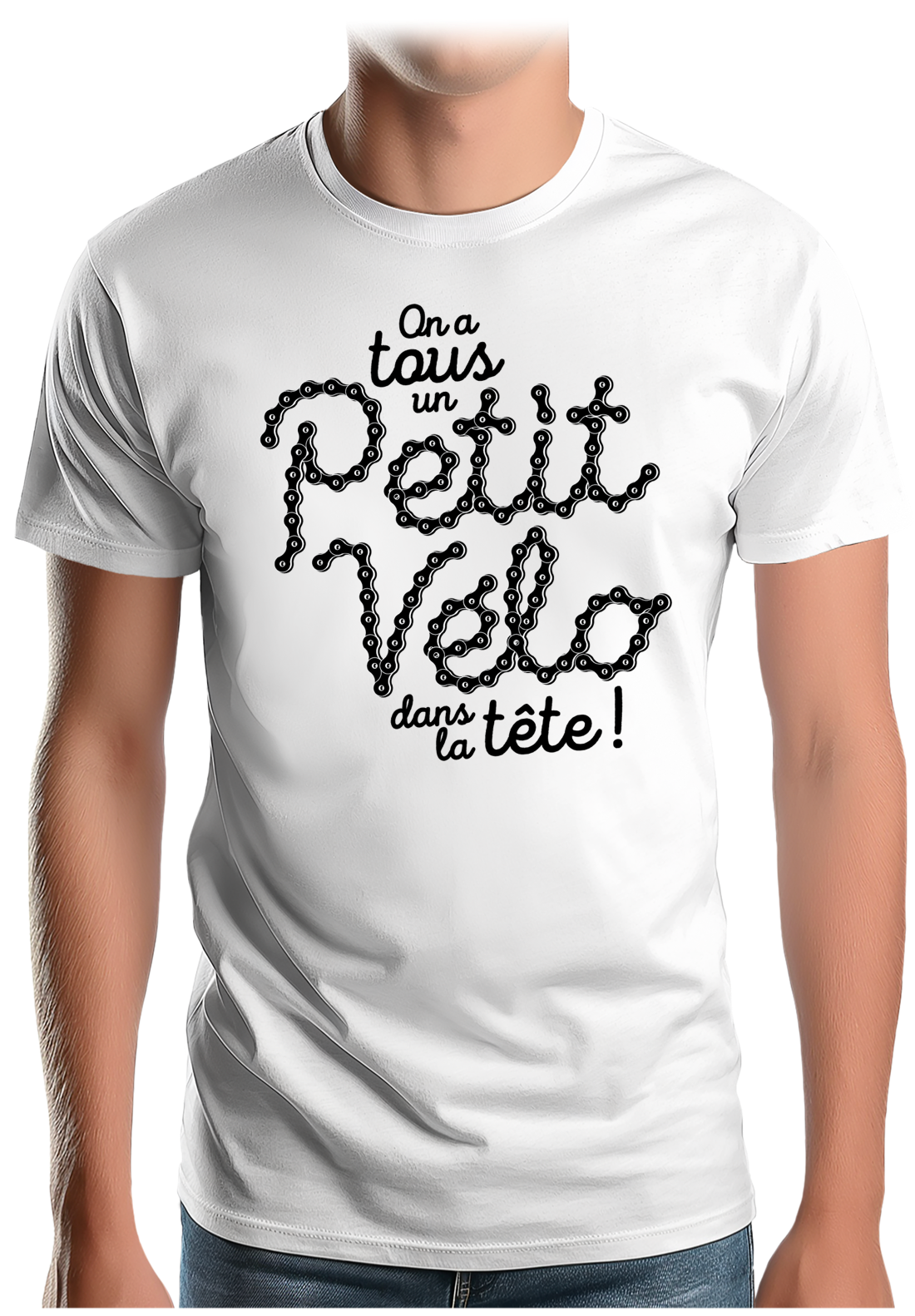 T-Shirt Homme Petit vélo dans la tête