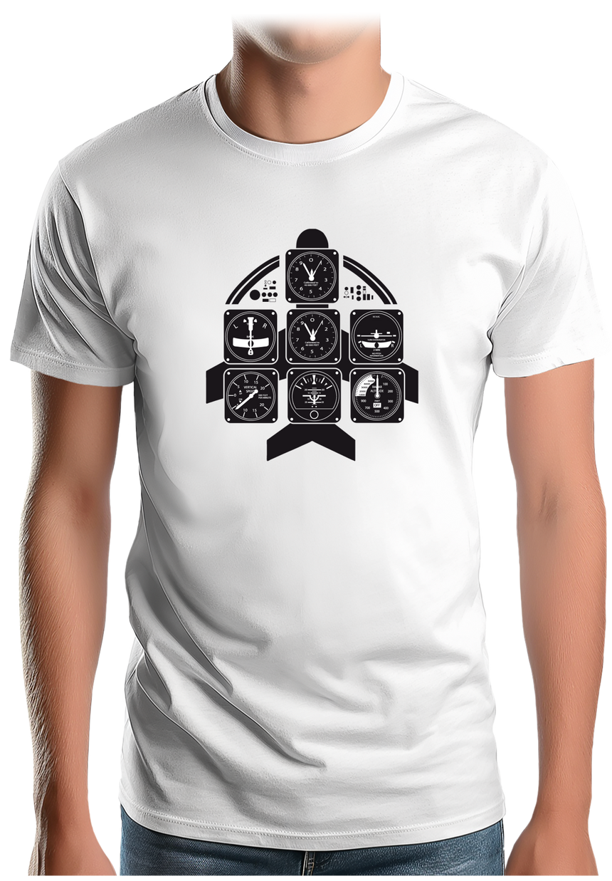 T-Shirt Homme Avion Instrumentation