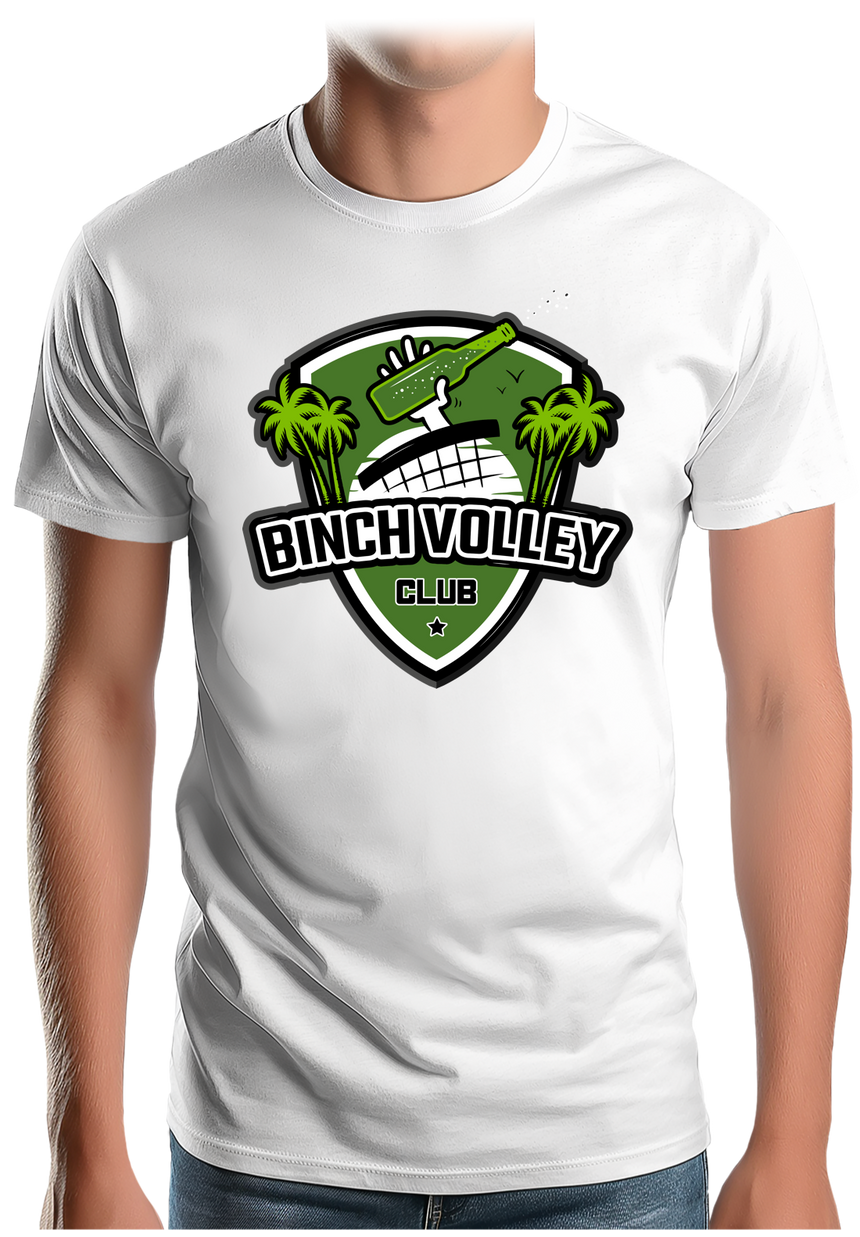 T-Shirt Homme Le binch Volley club avec une bière