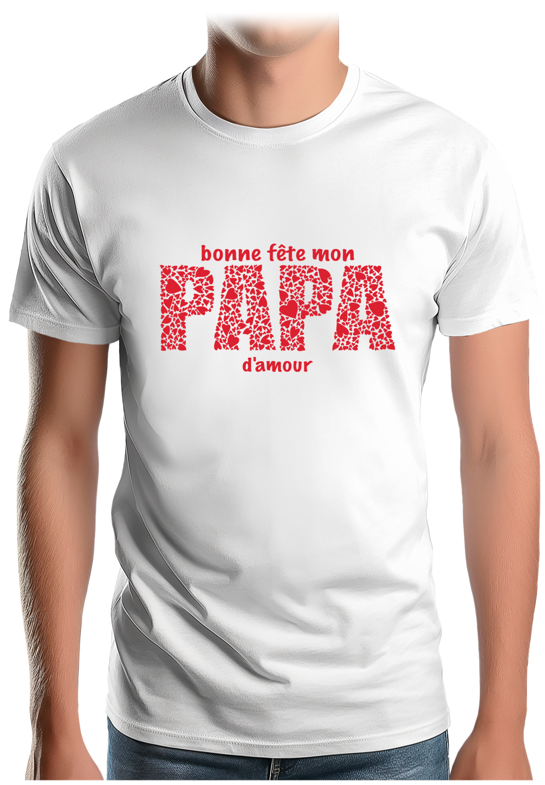 T-Shirt Homme Bonne fête papa d'amour