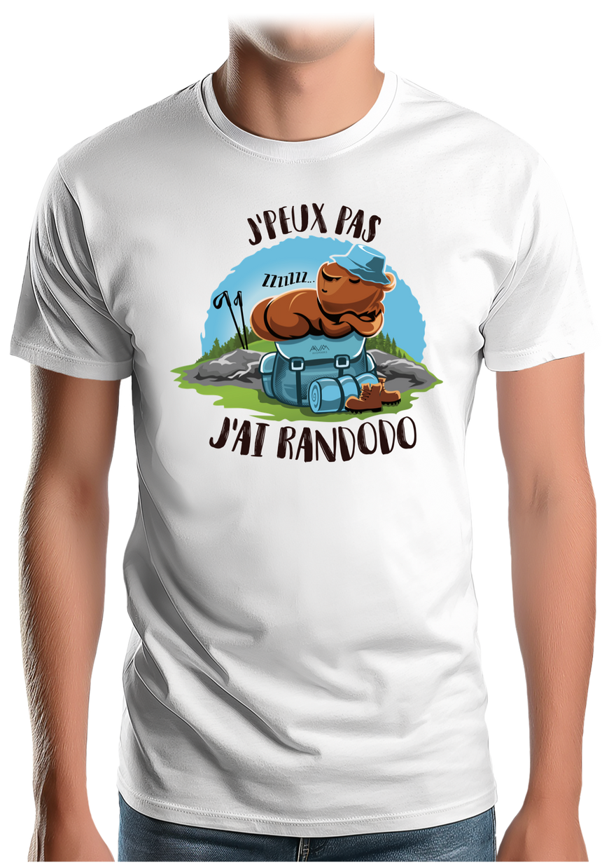 T-Shirt Homme Les marmottes je peux pas j'ai randodo