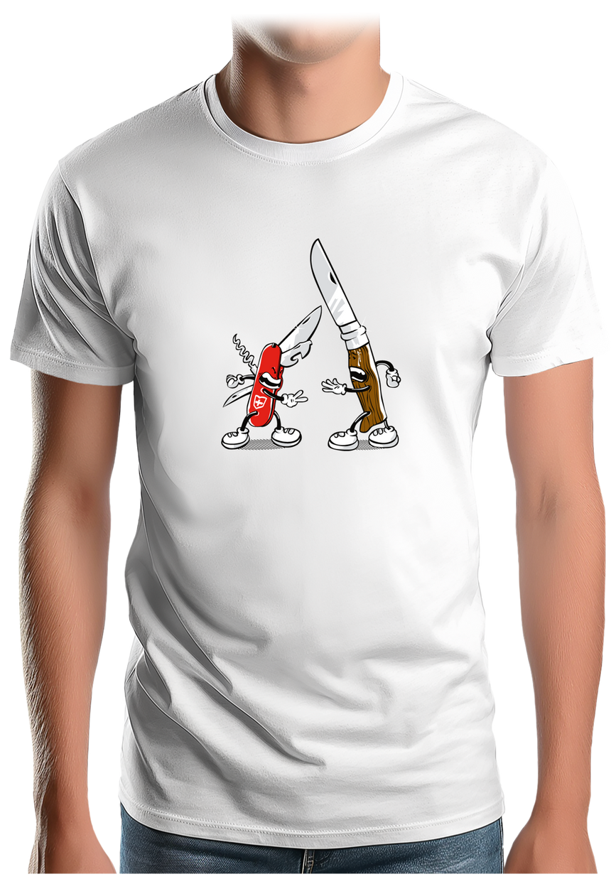 T-Shirt Homme Shifumi couteaux Suisse contre Savoie