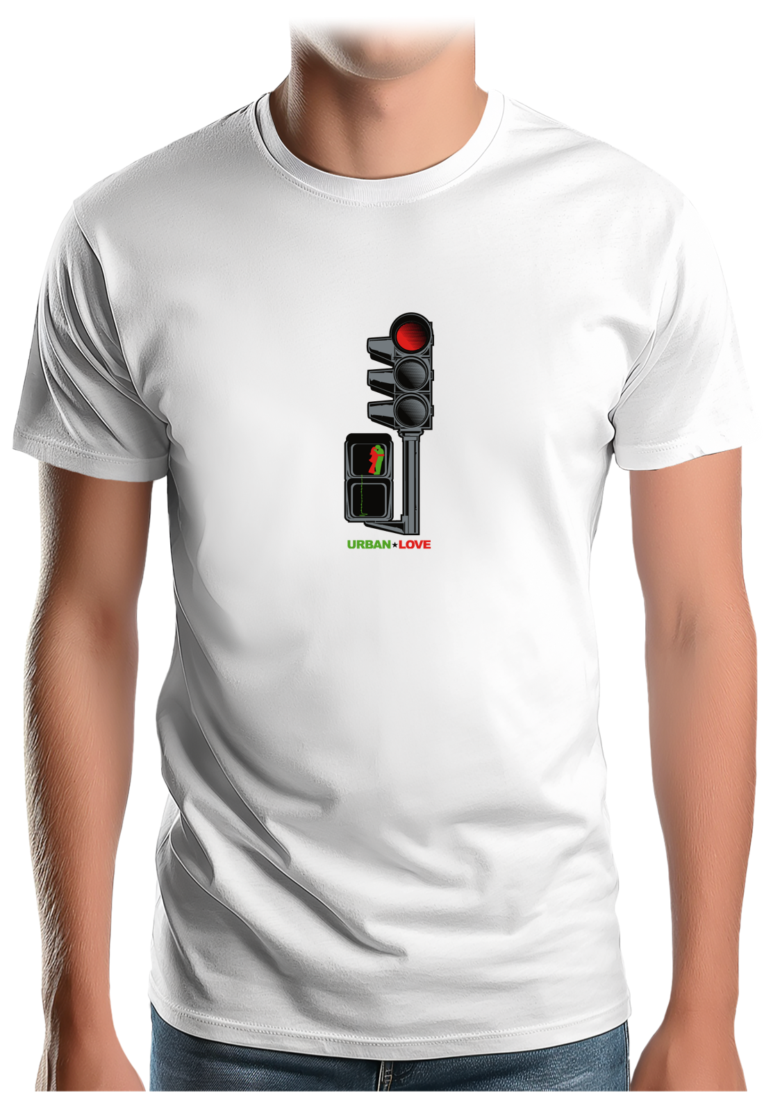 T-Shirt Homme Feu tricolore des amoureux