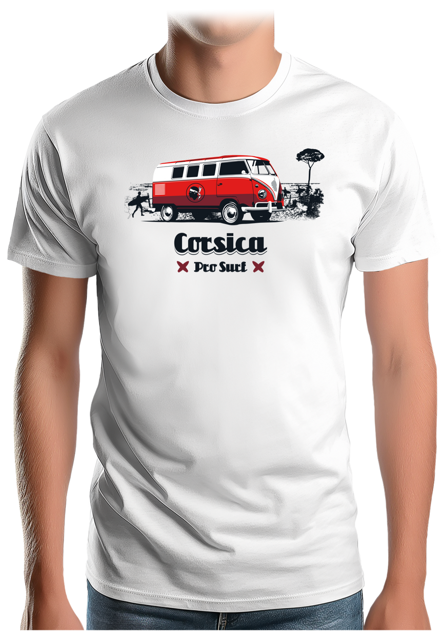 T-Shirt Homme Van plage combi Corse
