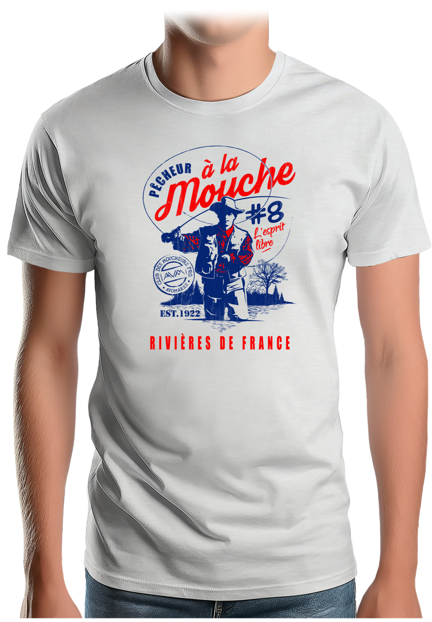 T-Shirt Homme Pêcheur à la mouche