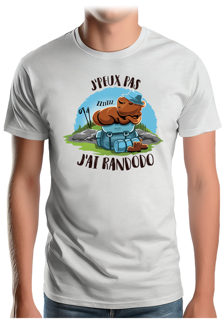 T-Shirt Homme Les marmottes je peux pas j'ai randodo