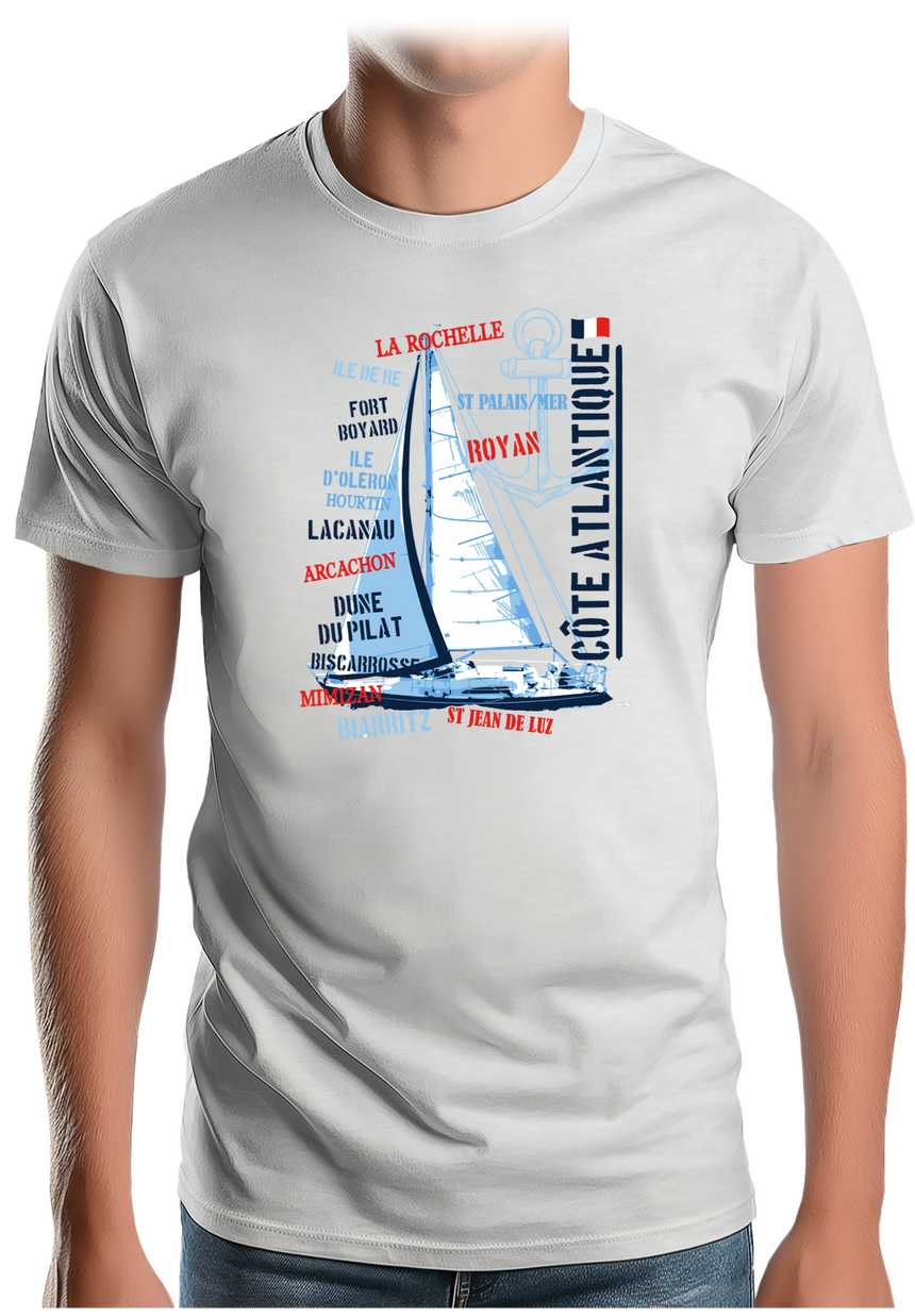 T-Shirt Homme Voilier Atlantique