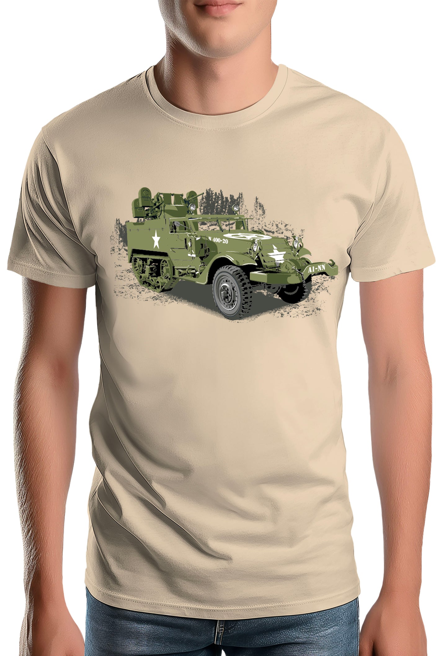 T-Shirt Homme Véhicule de militaire