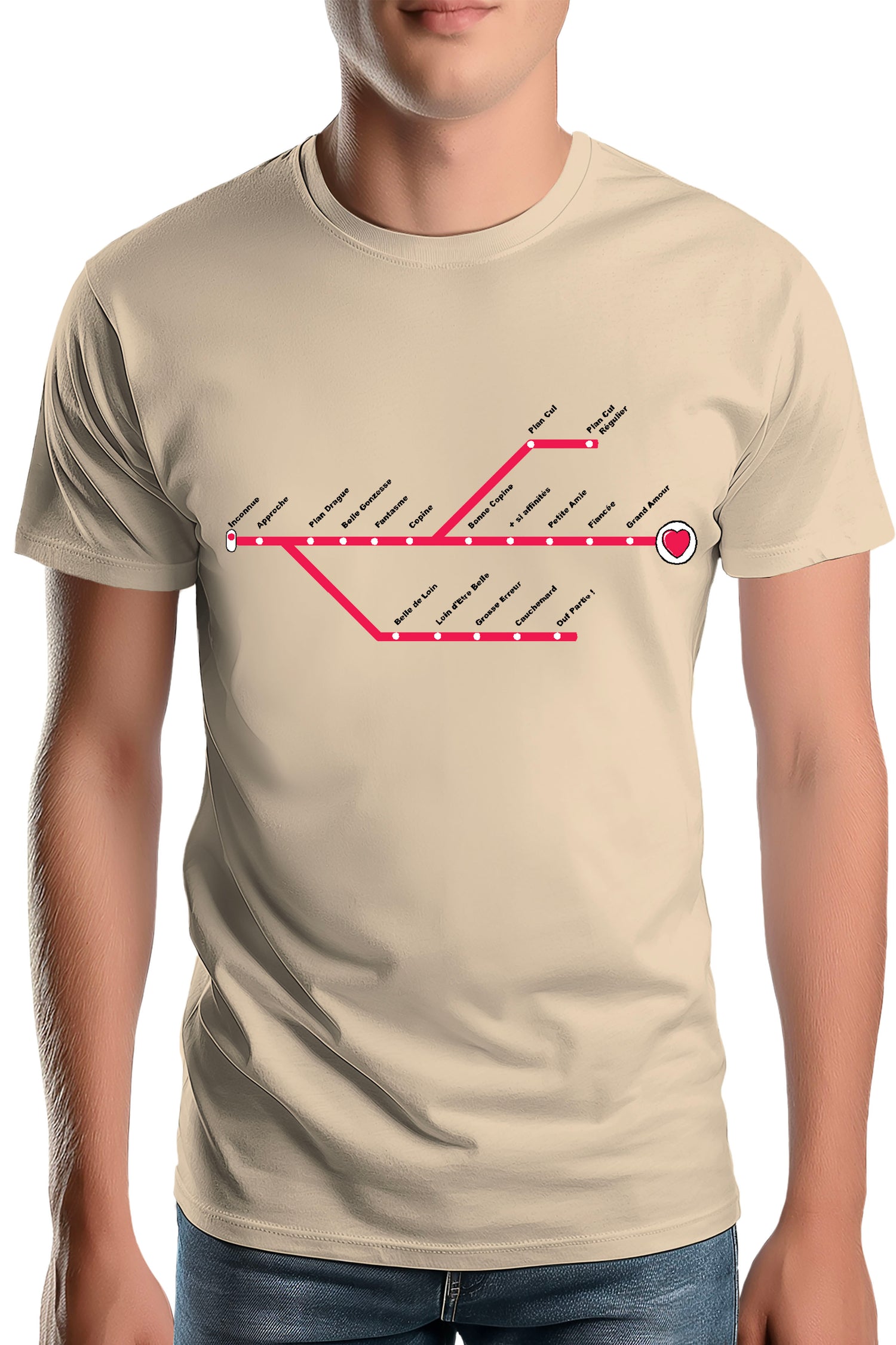 T-Shirt Homme Love Line