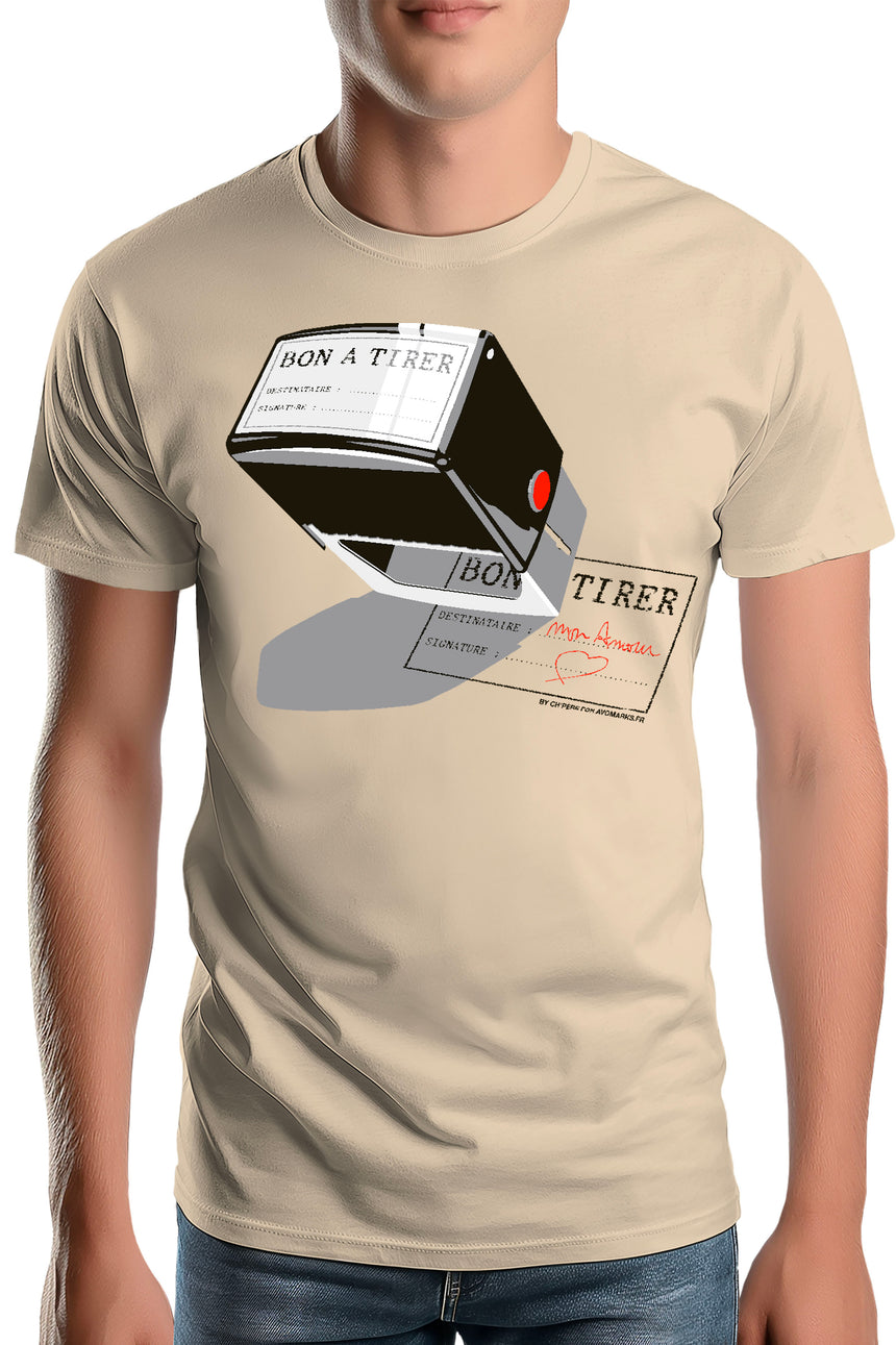 T-Shirt Homme Bon à tirer mon amour