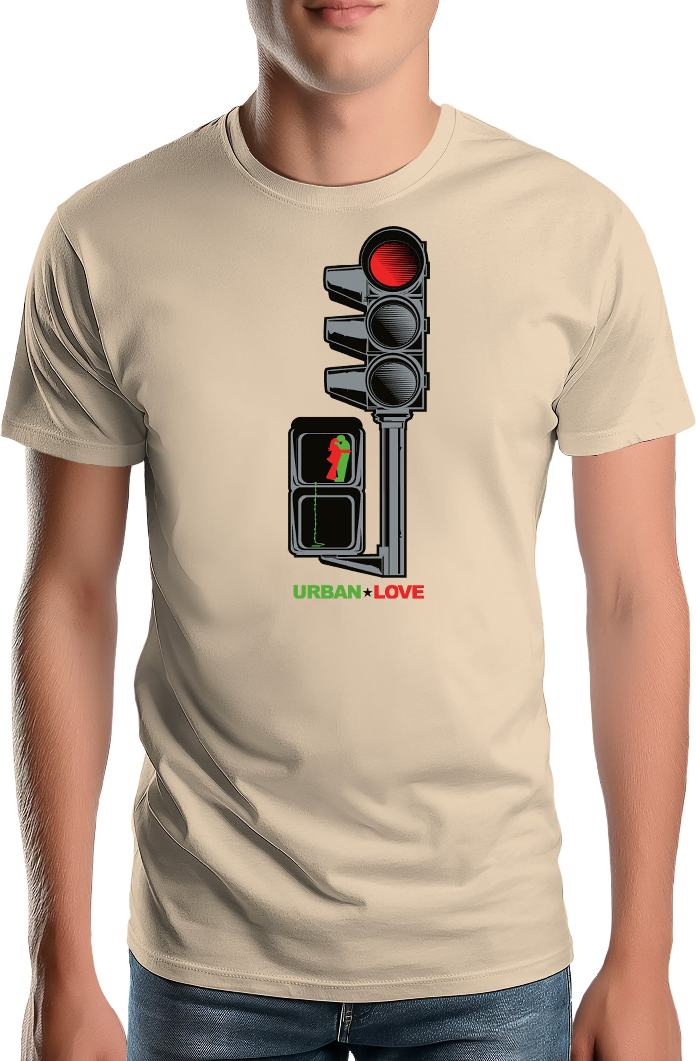 T-Shirt Homme Feu tricolore des amoureux