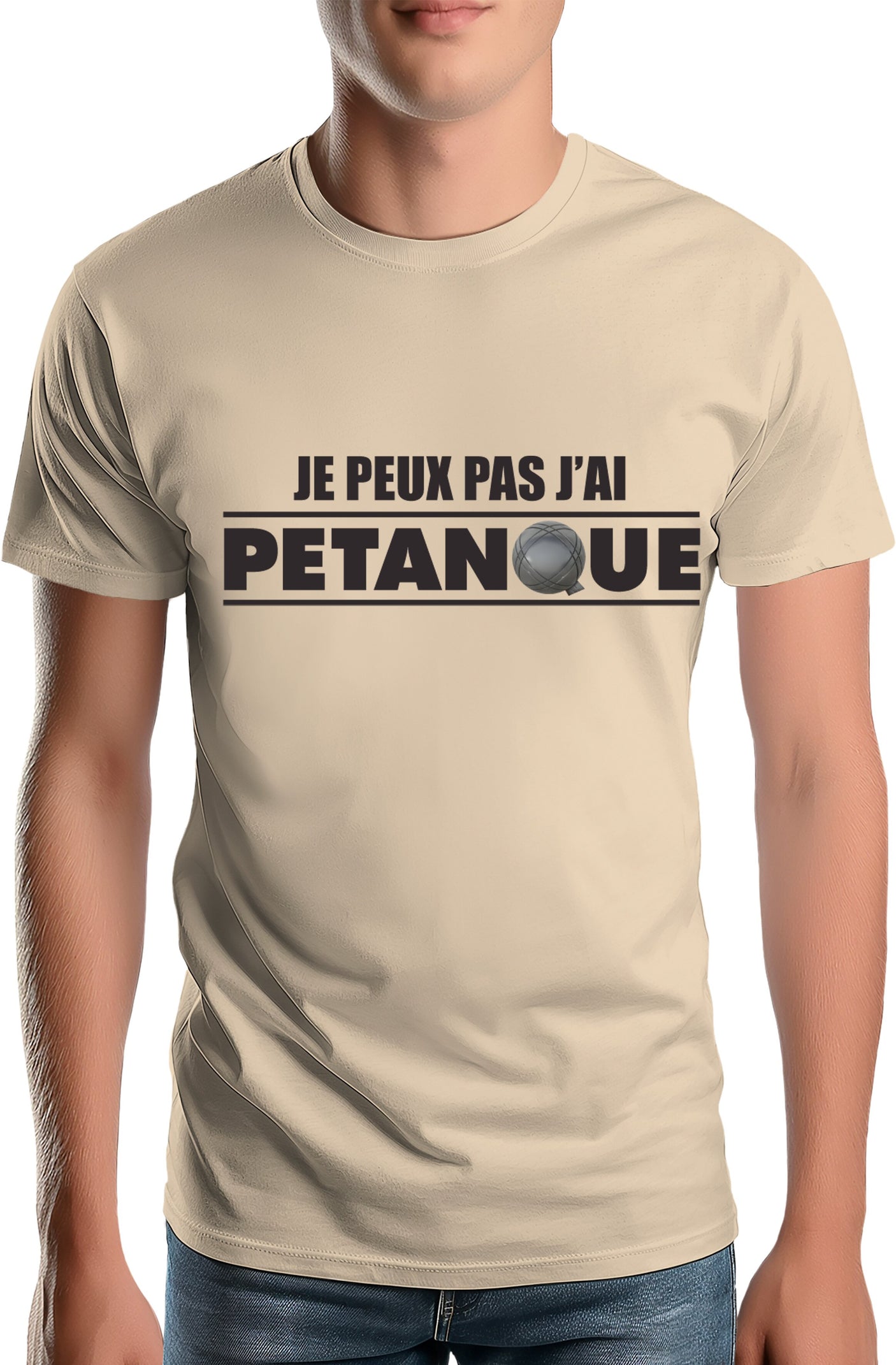T-Shirt Homme Je Peux pas j'ai pétanque
