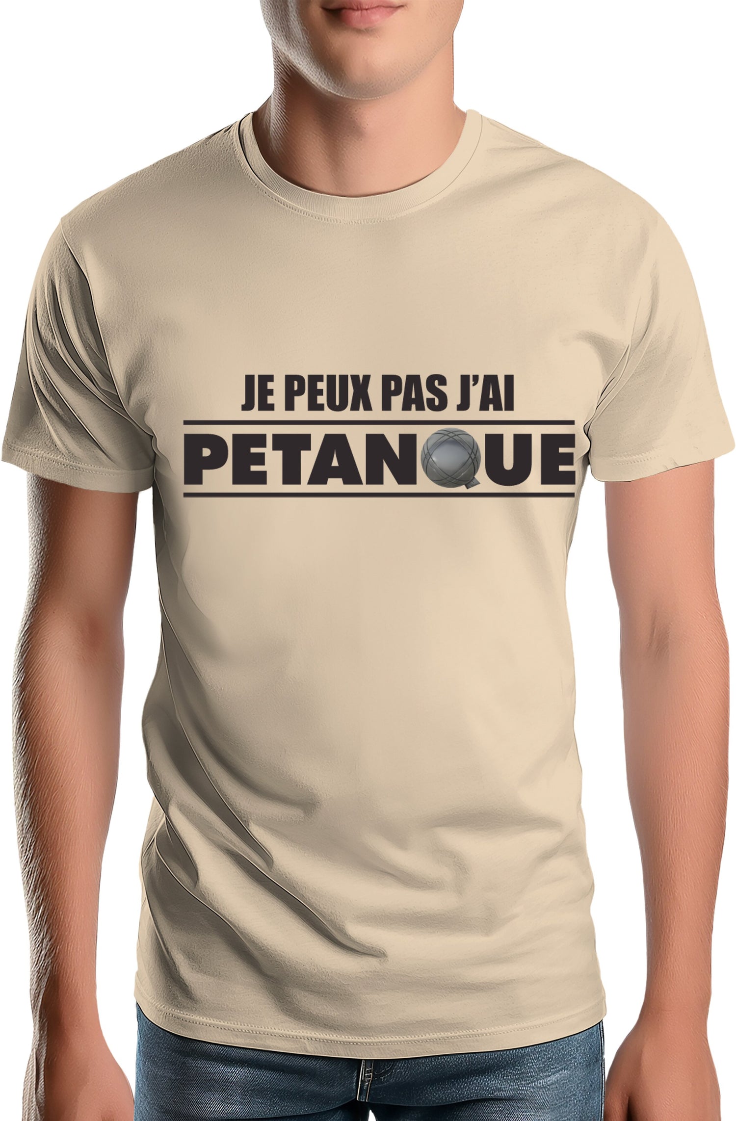 T-Shirt Homme Je Peux pas j'ai pétanque