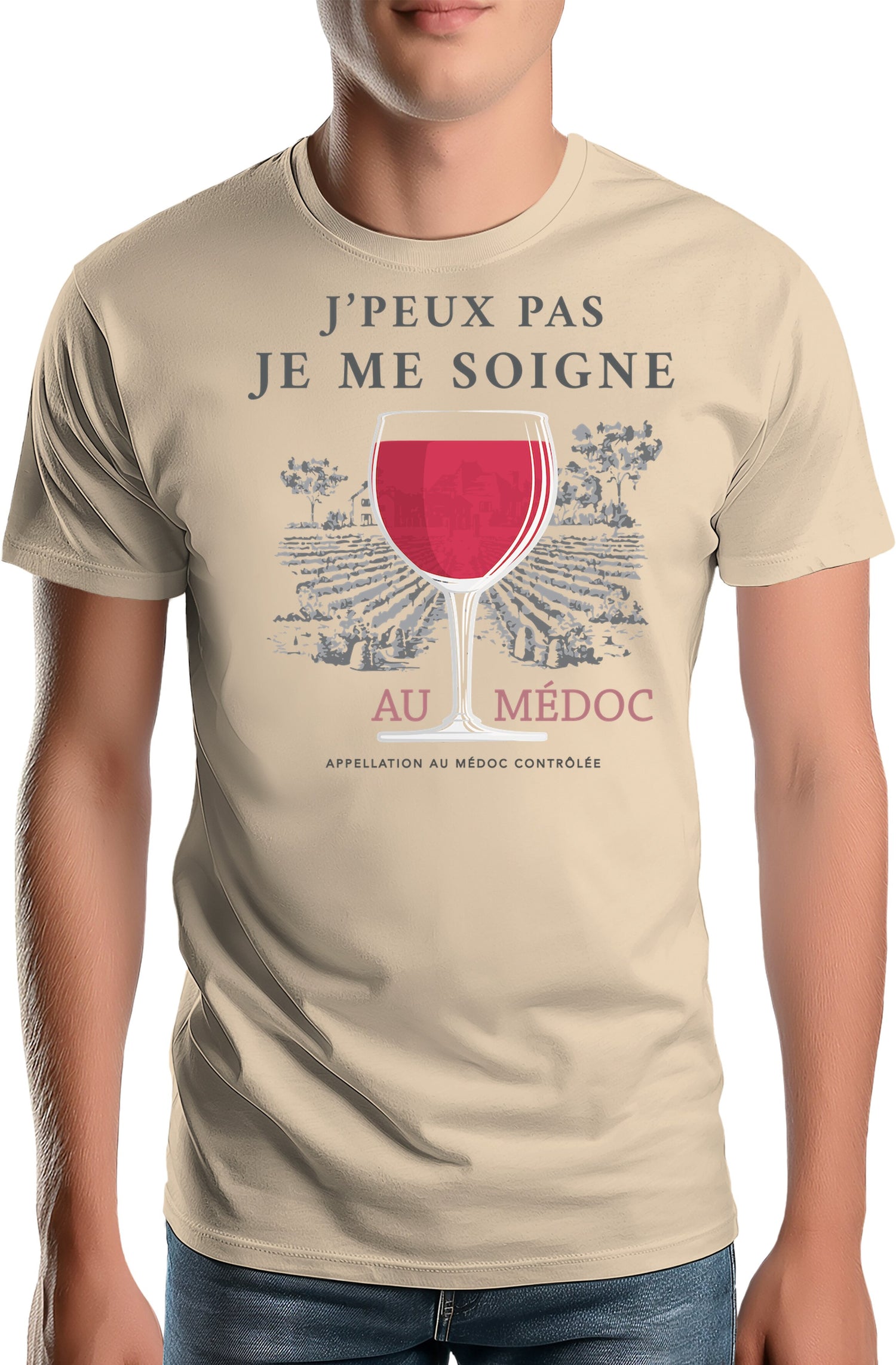 T-Shirt Homme Je peux pas je me soigne au médoc