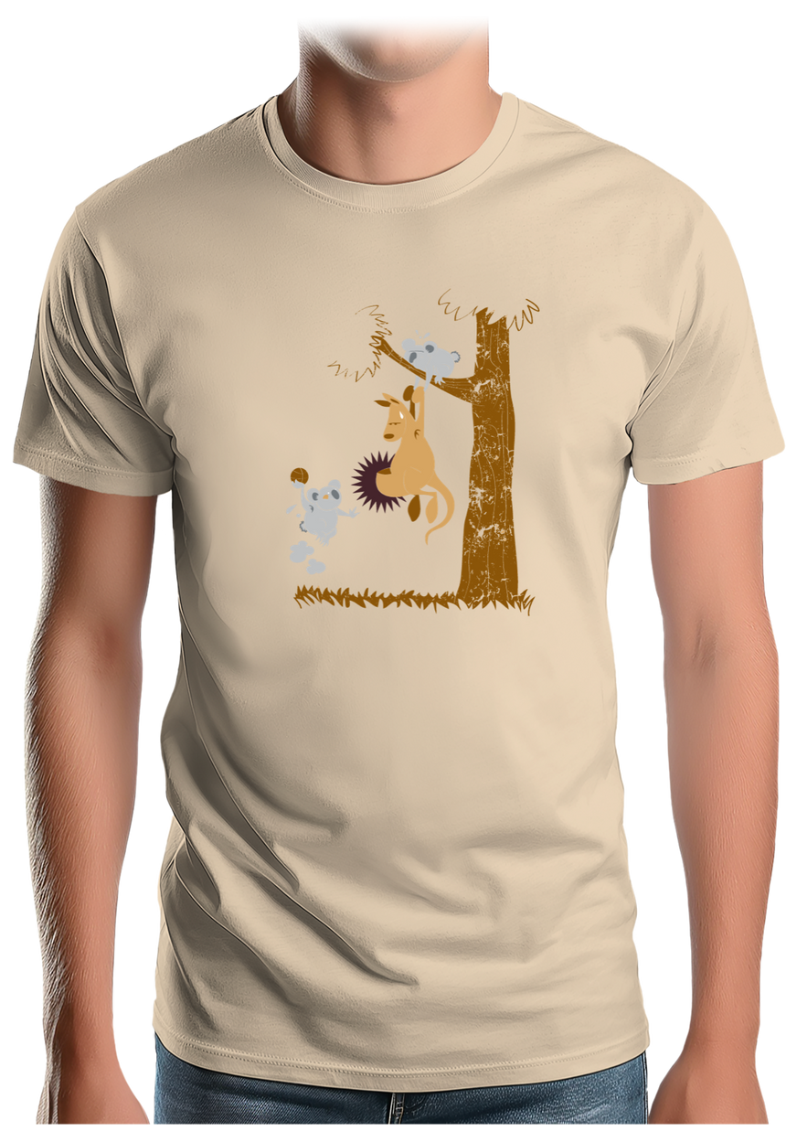 T-Shirt Homme Basket kangourou et koala