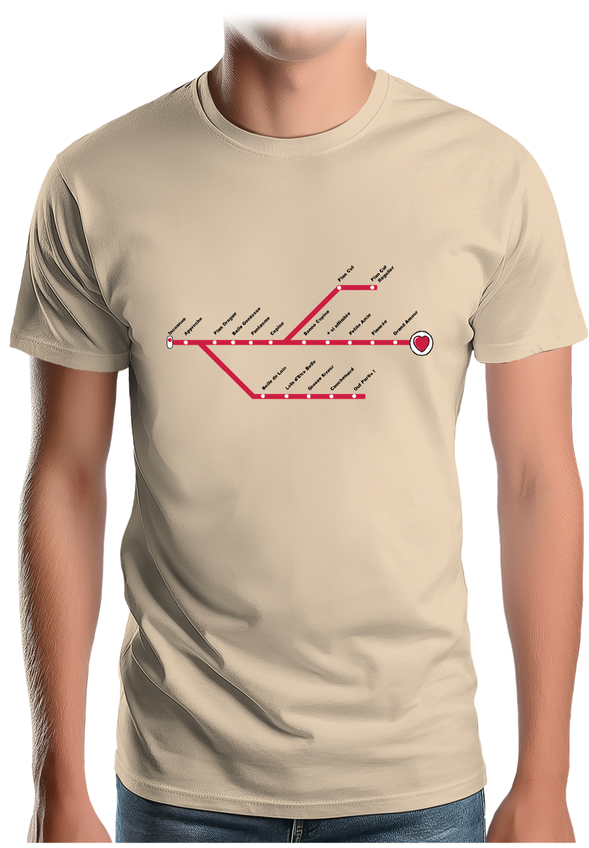 T-Shirt Homme Love Line Homme