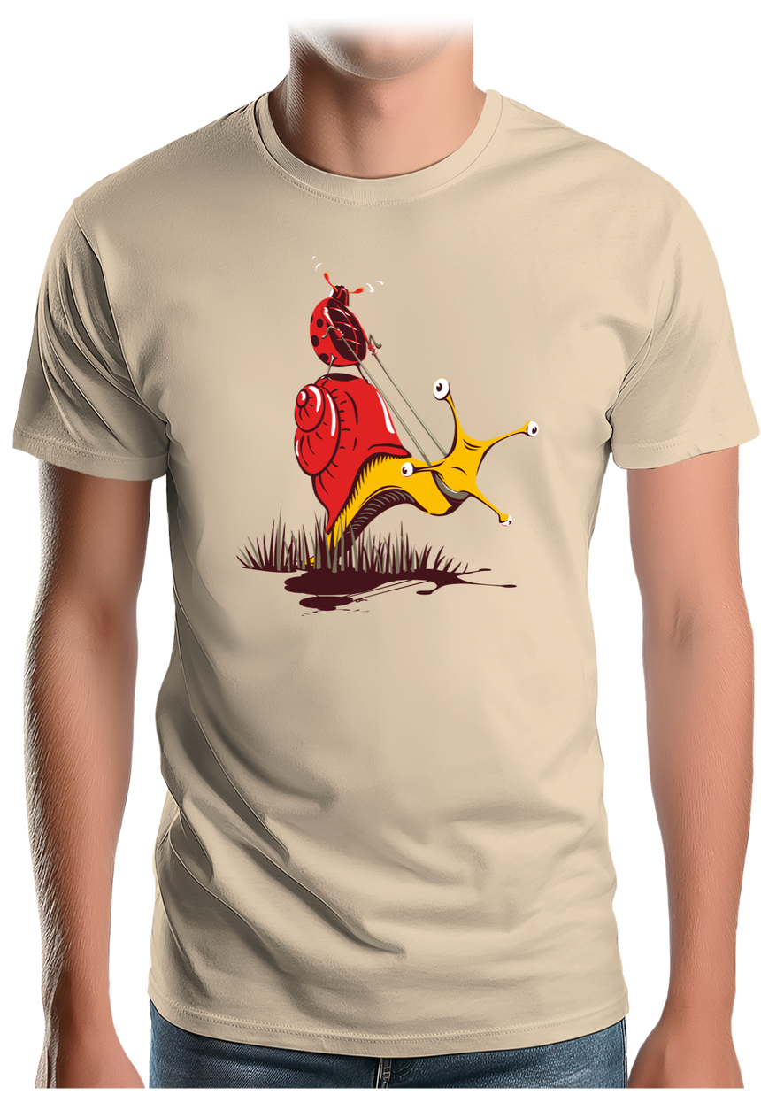 T-Shirt Homme Escargot Et Coccinelle