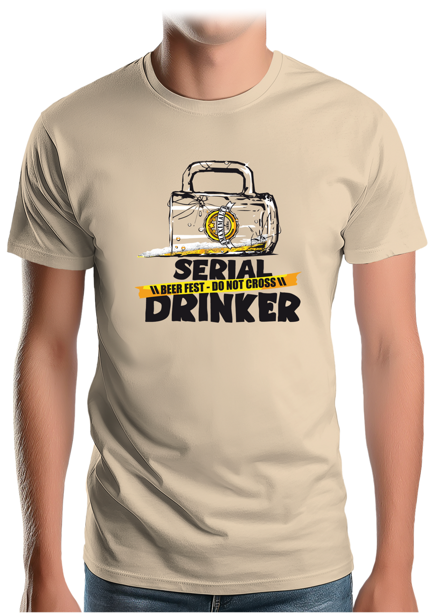 T-Shirt Homme Alcool serial drinker