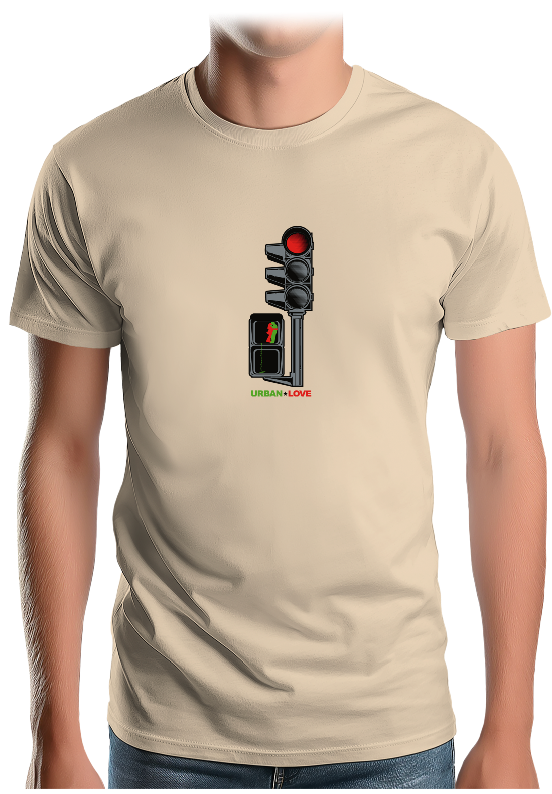 T-Shirt Homme Feu tricolore des amoureux