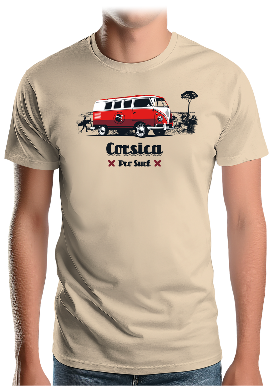 T-Shirt Homme Van plage combi Corse