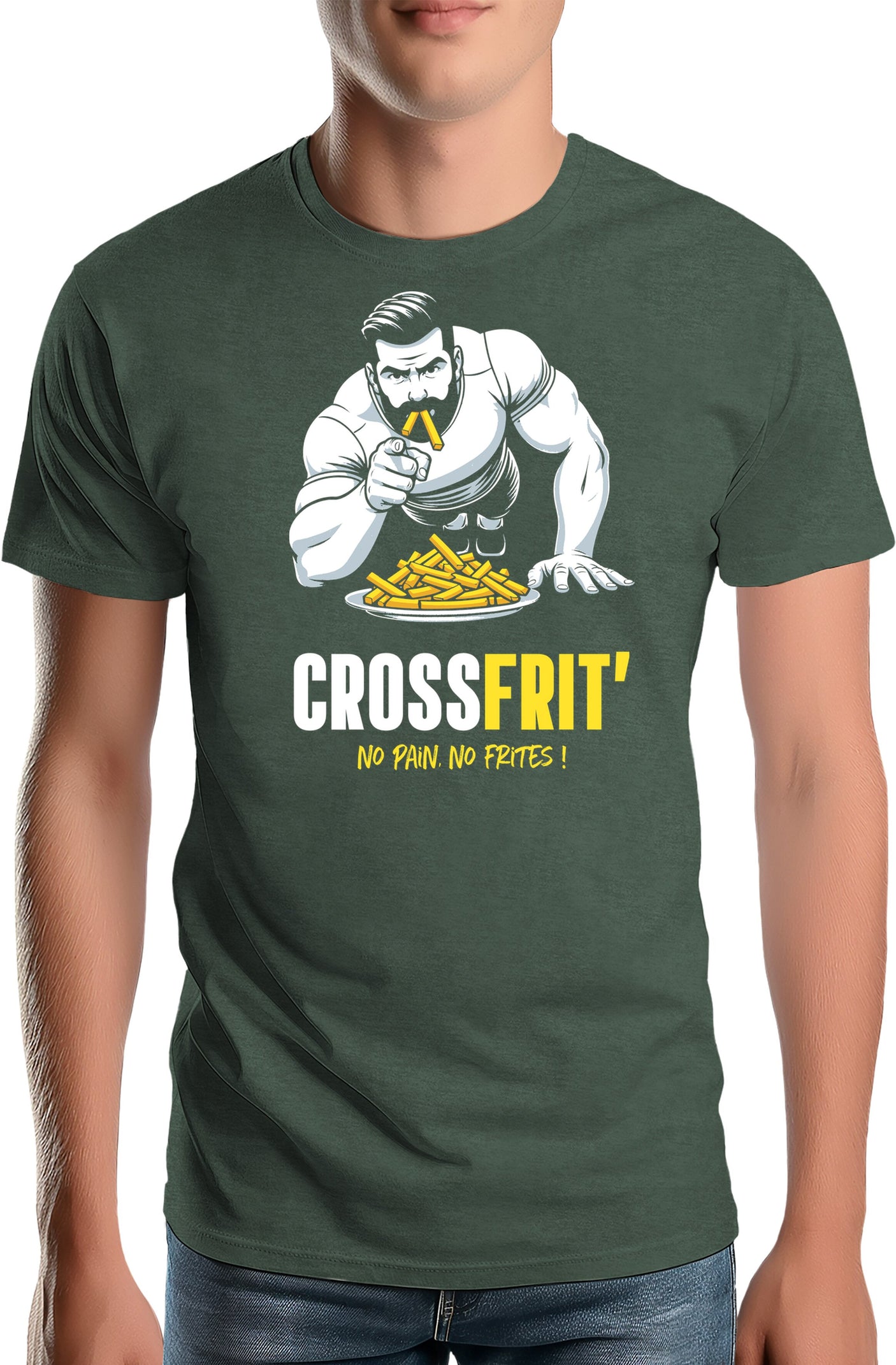 T-Shirt Homme Crossfrites No Pain No Frites