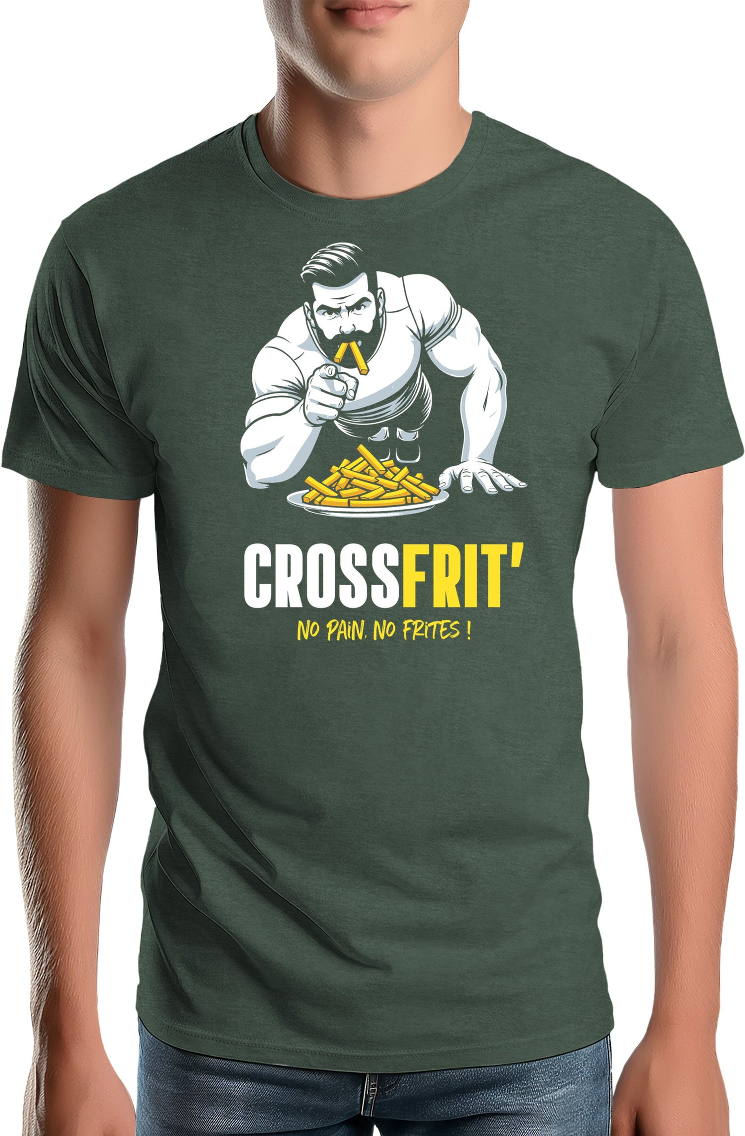 T-Shirt Homme Crossfrites No Pain No Frites