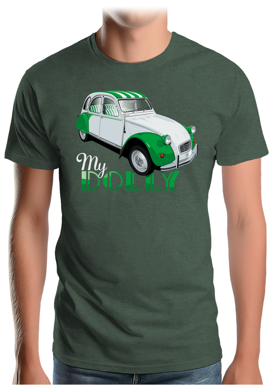 T-Shirt Homme Voiture 2CV série spéciale bicolore