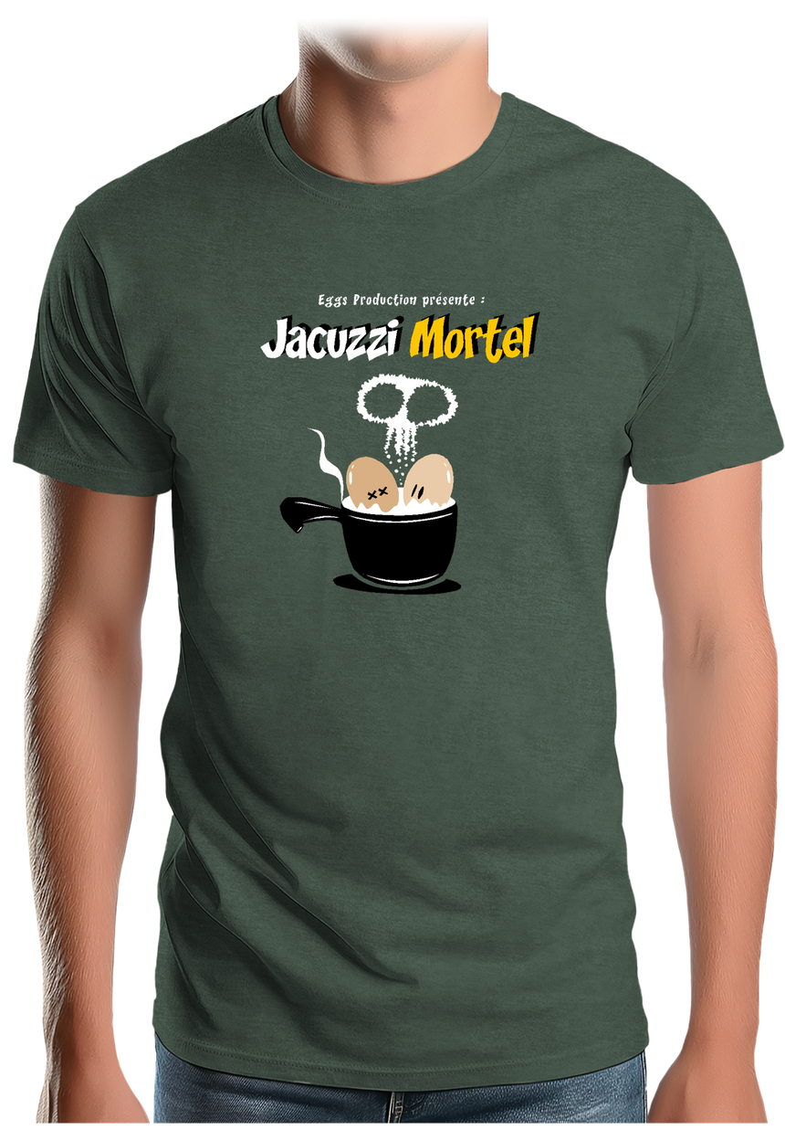 T-Shirt Homme Des Oeufs dans un jacuzzi