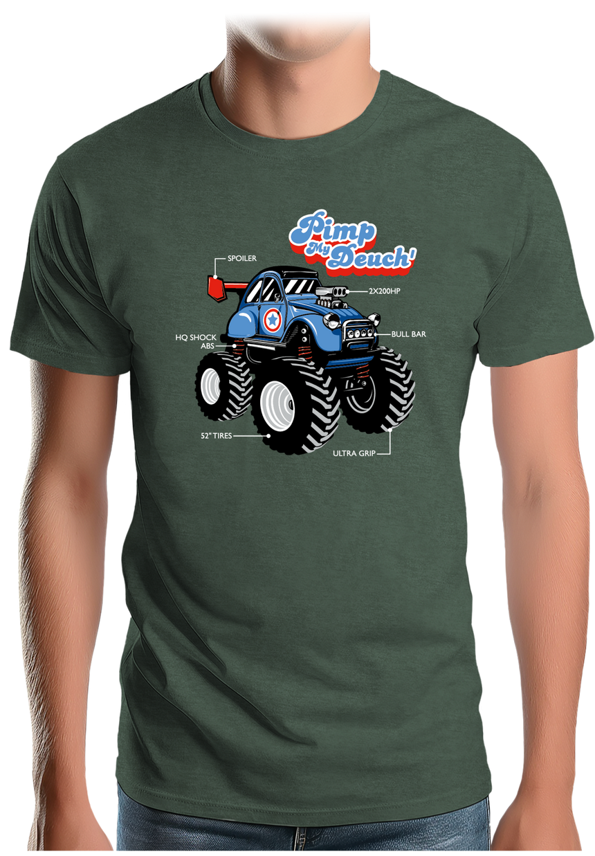 T-Shirt Homme Voiture Monster 2CV