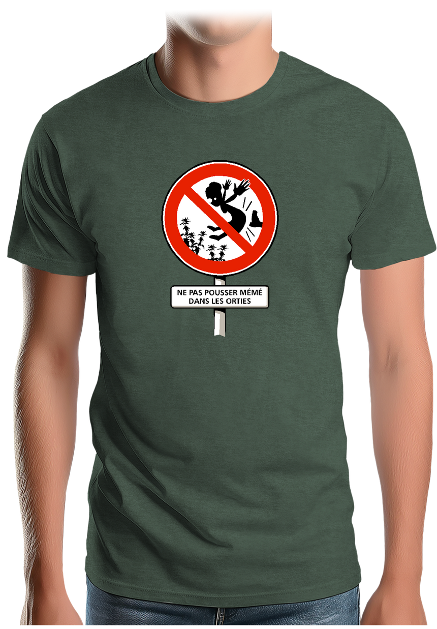 T-Shirt Homme Faut pas pousser mémé dans les orties