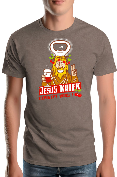 T-Shirt Homme La bière Jesus Kriek