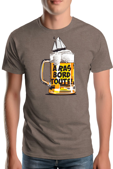 T-Shirt Homme Bière à ras bord toute