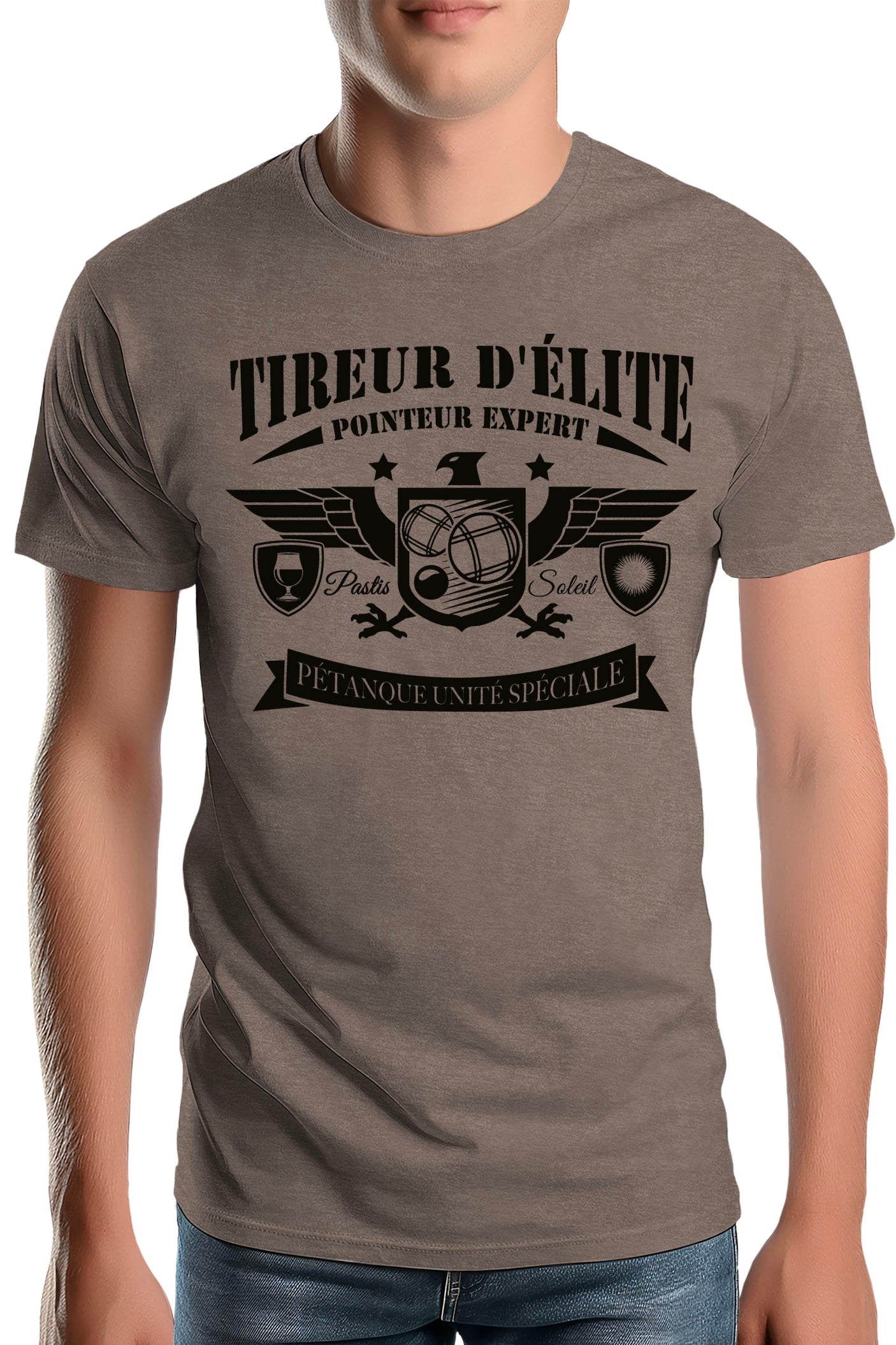 T-Shirt Homme Tireur d'élite en pétanque