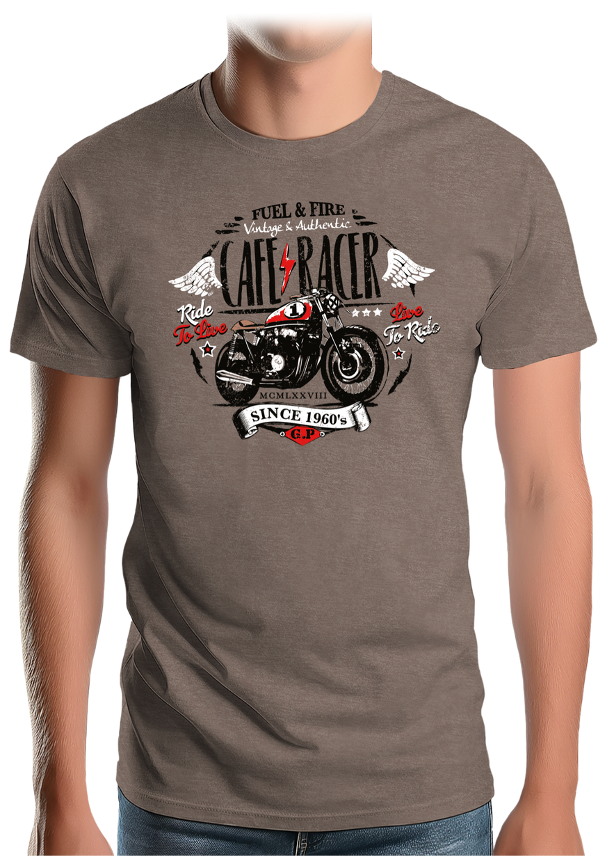 T-Shirt Homme Moto Café racer