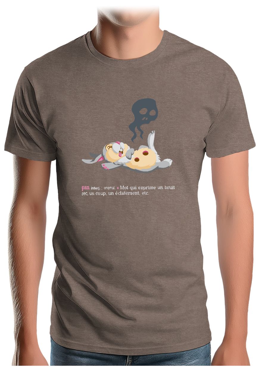 T-Shirt Homme Pan ! Lapin Couché