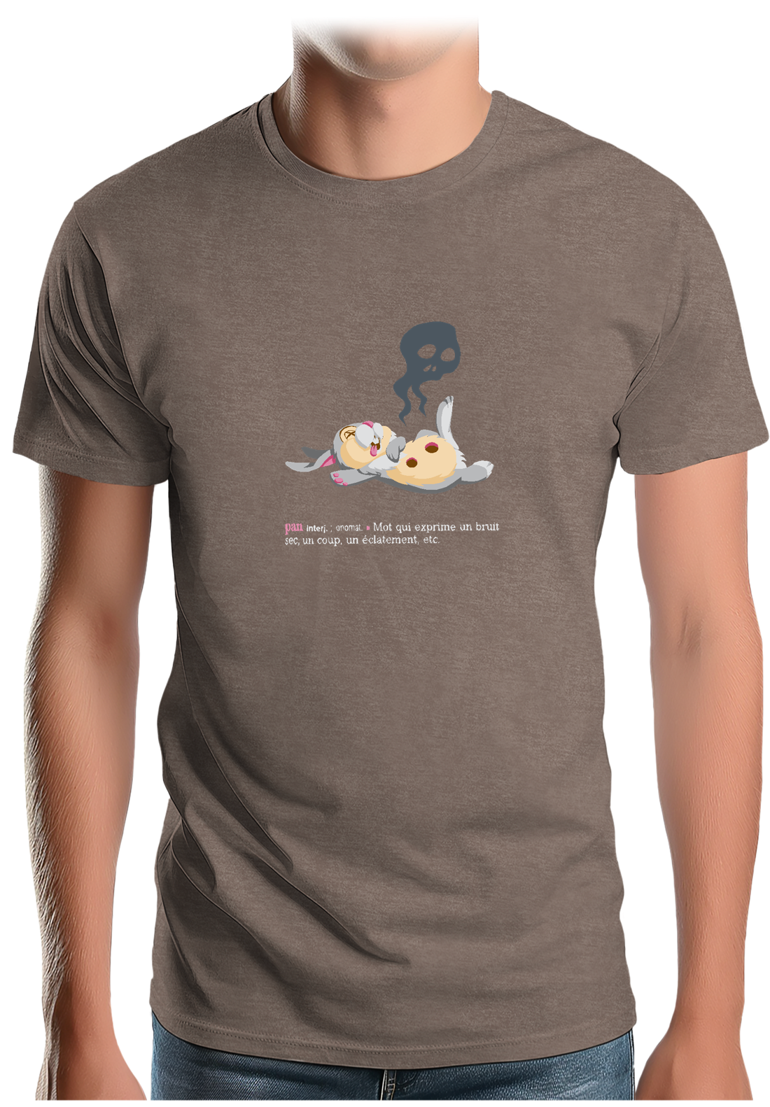 T-Shirt Homme Pan ! Lapin Couché