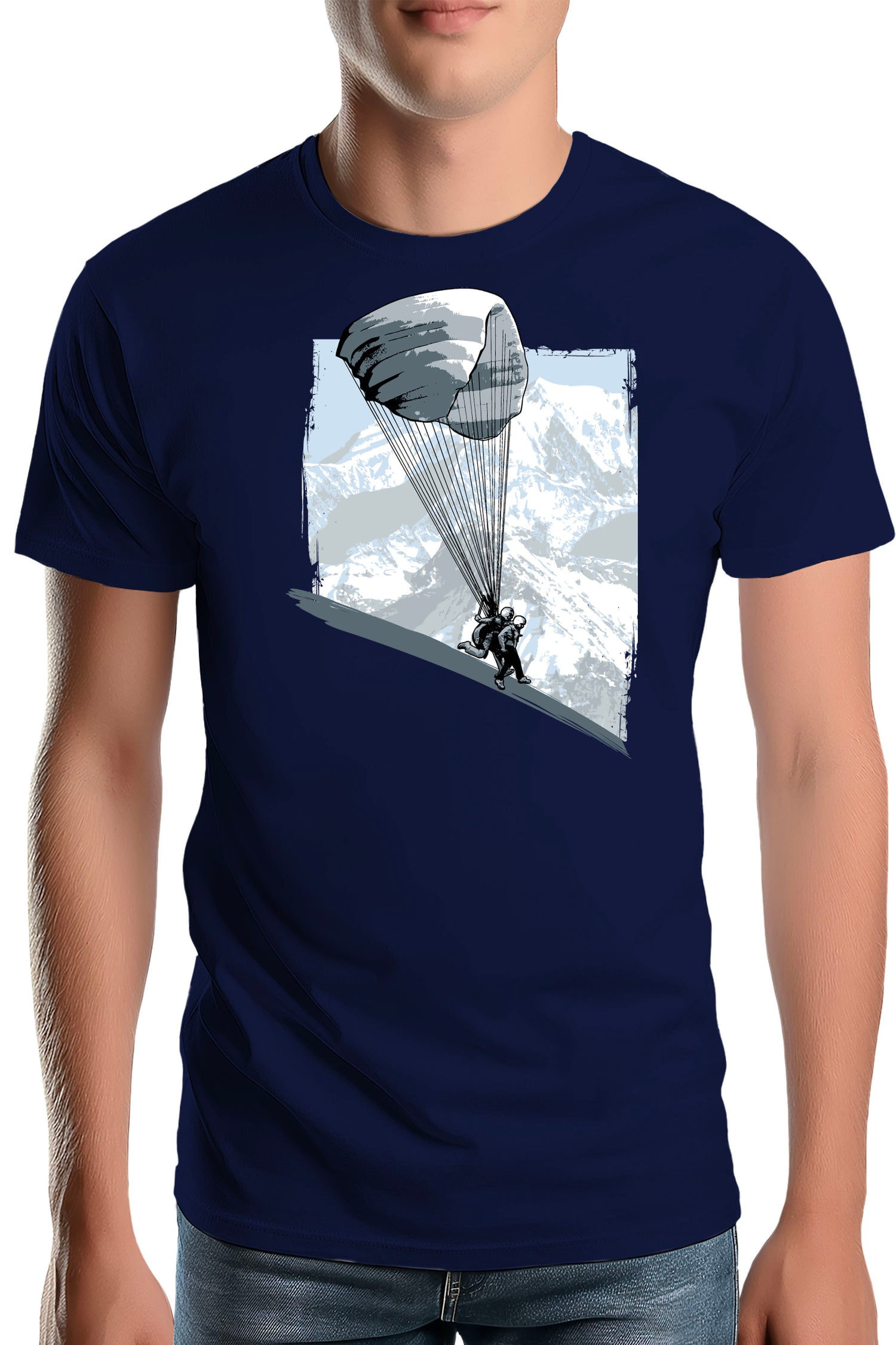 T-Shirt Homme Parapente En Bi Place