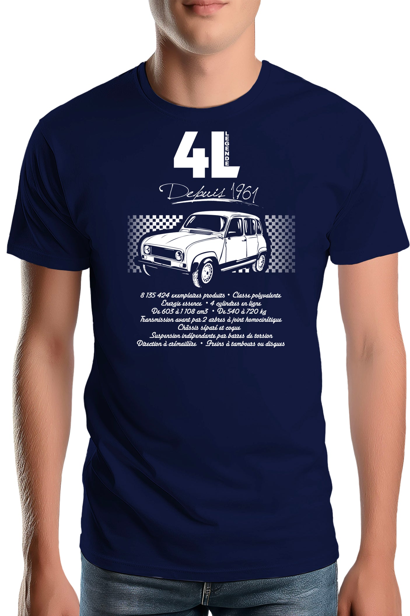 T-Shirt Homme Voiture 4L pour les fans
