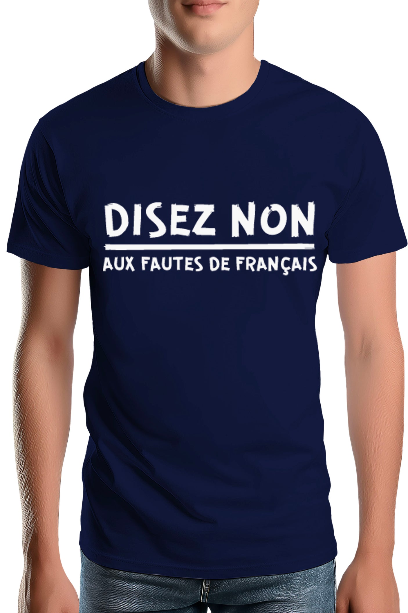 T-Shirt Homme Disez non aux fautes de français