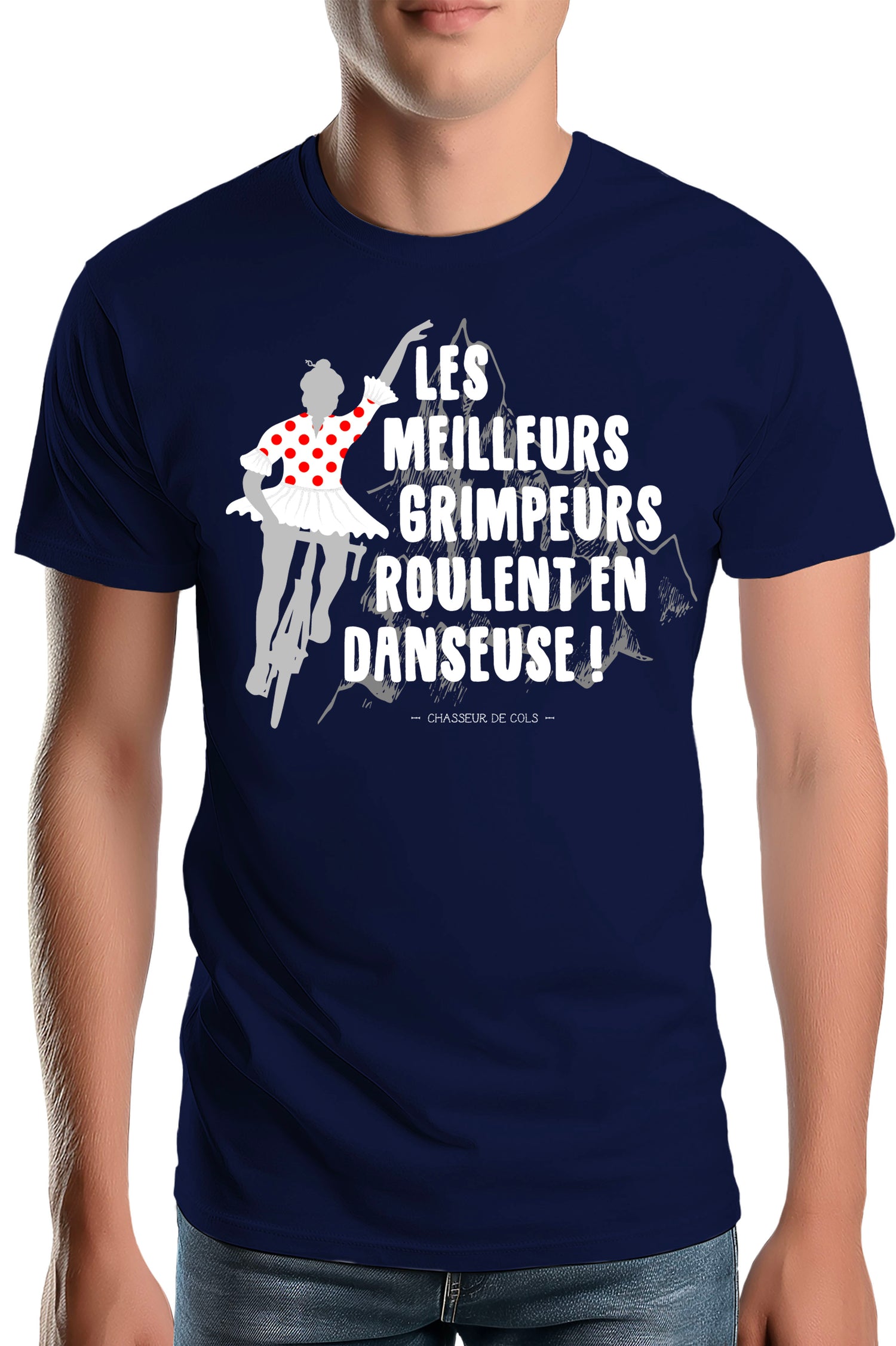 T-Shirt Homme Les meilleurs grimpeurs roulent en danseuse