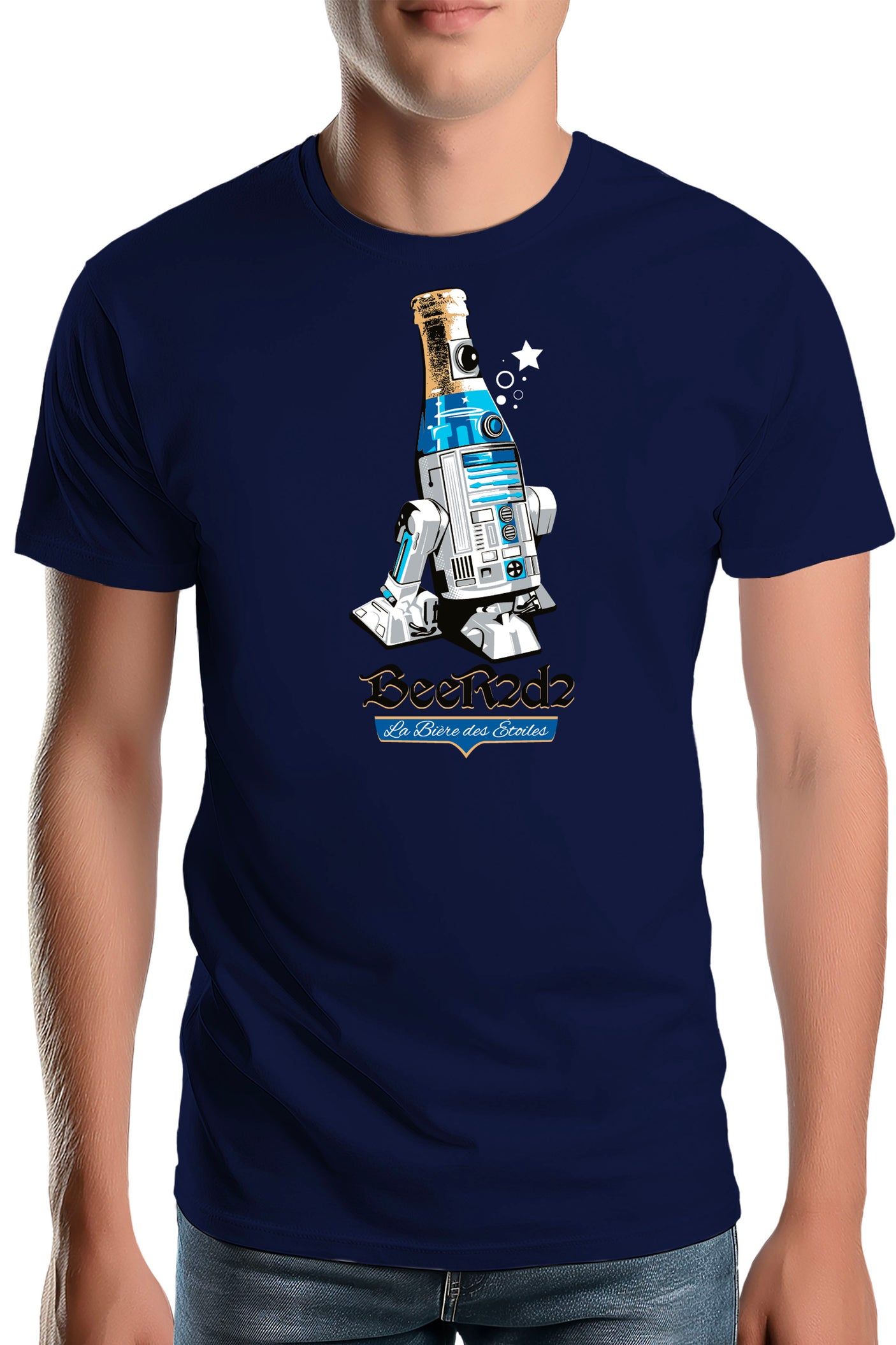 T-Shirt Homme Beer2d2 le retour de la bière blanche
